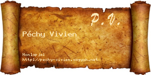 Péchy Vivien névjegykártya